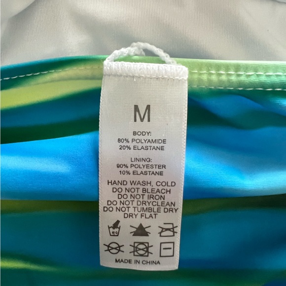 Multicolor Halter Top Tankini Swimsuit Set - Picture 9 of 13